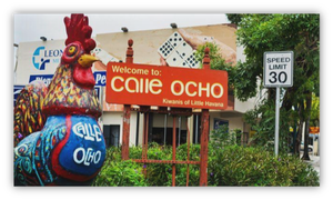 Photo of Miami with signs in Spanish