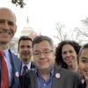 Profs. Jon Ebel, Eduardo Ledesma, Craig Koflosky, Renée Trilling, and undergraduate student Issy Marquez at the U.S. Capitol.