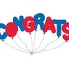 Baloons with congrats message