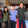 Students presenting their research